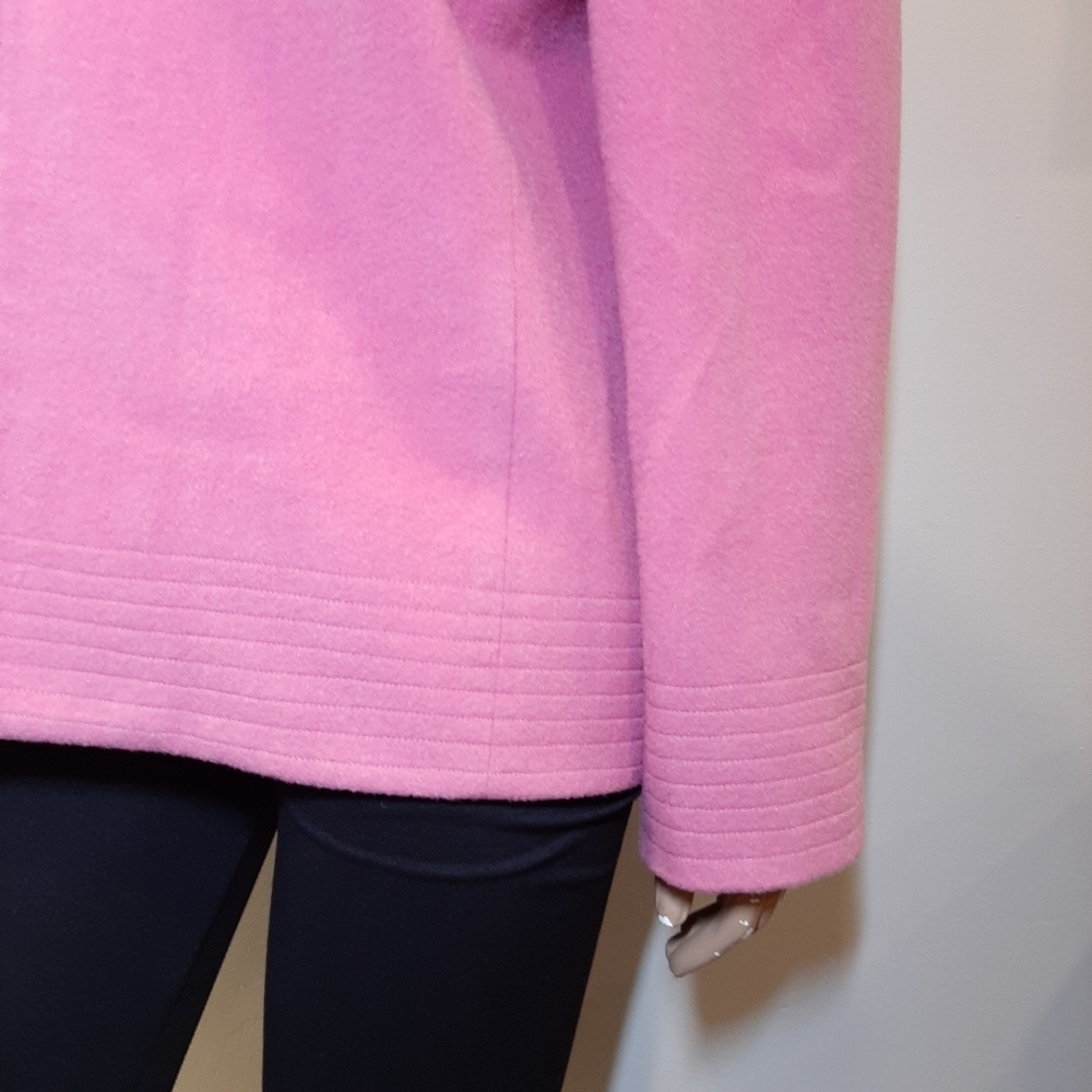 Louben Wool Cashmere Blazer Jacket Womens Size 16 Felted Barbie Bubblegum Pink - Picture 6 of 14